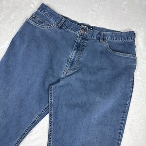 Rohan Straight Jeans Men's 38S (Fit 37X29) Blue Designer Preppy Denim Indigo Dye